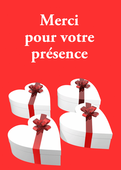Merci pour votre pr&eacute;sence au mariage